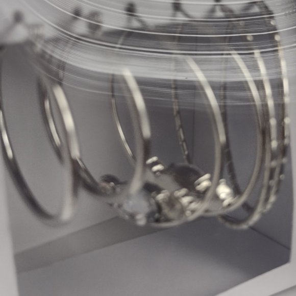 Daisy Fuentes Jewelry Daisey Fuentes Silver Hoop Earrings Set Of 3